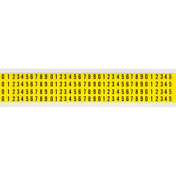 Imágen de Brady 34 Series Negro sobre amarillo Interior Paño de vinilo 34 Series 34010 Kit de etiquetas de números (Imagen principal del producto)