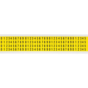 Imágen de Brady Serie 34 Negro sobre amarillo Interior Paño de vinilo Serie 34 34010 Kit de etiquetas de números (Imagen principal del producto)