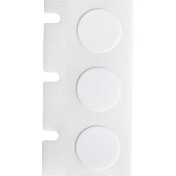 Brady M4-83-499 Etiquetas adhesivas multiuso agresivas - 0.5 pulg. x 0.5 pulg. - Nailon - Negro sobre blanco - B-499