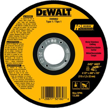 Imágen de DEWALT HP Rueda de corte 21608 (Imagen principal del producto)