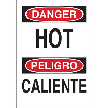 Imágen de Brady B-401 Poliestireno Rectángulo Blanco Inglés/Español Cartel de seguridad del equipo 38865 (Imagen principal del producto)