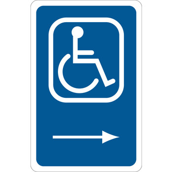 Imágen de Brady B-959 Aluminio Rectángulo Azul Señal de acceso al edificio y aparcamiento deshabilitado 91351 (Imagen principal del producto)