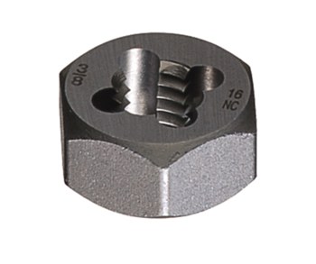 Cle-Line 0650 9/16-18 UNF Troquel de roscado hexagonal - 0.5 pulg. de Grosor - 1.0625 pulg. de Diámetro - Acero al carbono - C65613