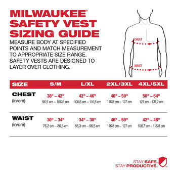 Milwaukee Chaleco de seguridad reflectante 48-73-2252 - tamaño Grande/XG - Poliéster - Amarillo de alta vis. - ANSI clase 2, tipo R - 83236