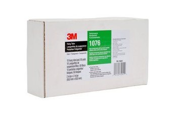3M 1076 Pestaña para colgar, 2 pulg. x 2 pulg. - Transparente