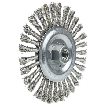 Weiler Roughneck 09396 Cepillo de rueda - Anudado - Circular trenzado Acero inoxidable cerda