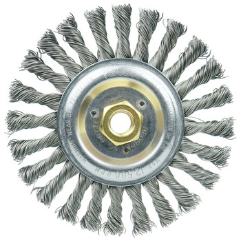 Weiler Roughneck 08776 Cepillo de rueda - Anudado - Circular trenzado Acero cerda