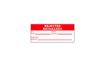 Imágen de Brady Rojo sobre blanco Escribible Paño de vinilo WOS-1 Etiqueta de control de calidad (Imagen principal del producto)