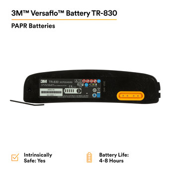 3M Versaflo TR-800 TR-830 Batería 94243 - Iones de litio - 6-10 h duración