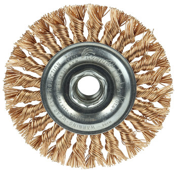 Weiler 13121 Cepillo de rueda - Rizado Bronce cerda