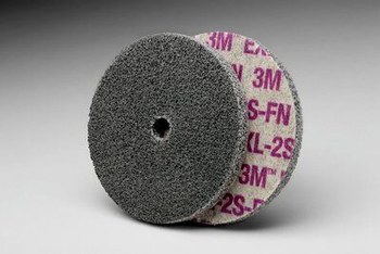 3M Scotch-Brite Unificado Carburo de silicio Suave Rueda de desbaste - Fina grado - Accesorio Eje - Diámetro 5 pulg. - Agujero Central 1/4 pulg. - Grosor 1/4 pulg. - 24209