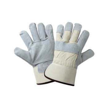Global Glove 2250DP Blanco Grande Cuero Dividir Cuero Guantes de trabajo - 2250dp lg