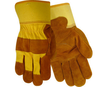 Imágen de Red Steer 13465 Marrón/Amarillo Grande Lona/Cuero Gamuza de cuero vacuno Lona/Cuero Guante para conductor (Imagen principal del producto)