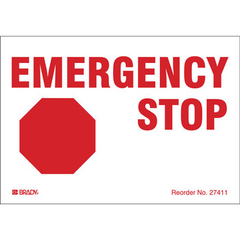 Imágen de Brady Bradylite Rojo sobre blanco Hojas reflectantes 27411LS Etiqueta de seguridad del equipo (Imagen principal del producto)