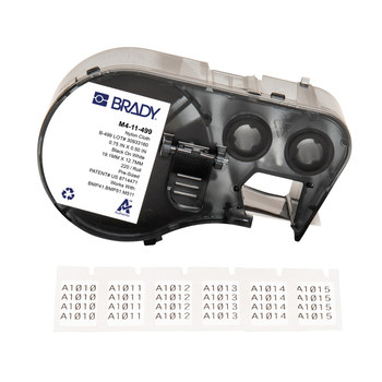 Brady M4-11-499 Etiquetas adhesivas multiuso agresivas - Nailon - Negro sobre blanco - B-499