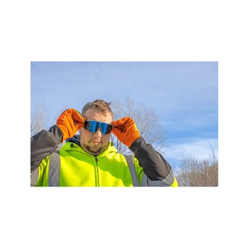 Global Glove Cotton Corded with Impact Protection Naranja Talla única Algodón/Poliéster Guantes de trabajo - c19ocpb