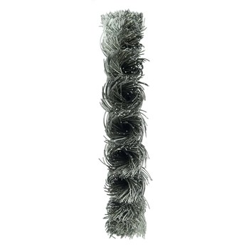 Weiler 08294 Wheel Brush - 4 in Dia - Knotted - Standard Twist Stainless Steel Bristle