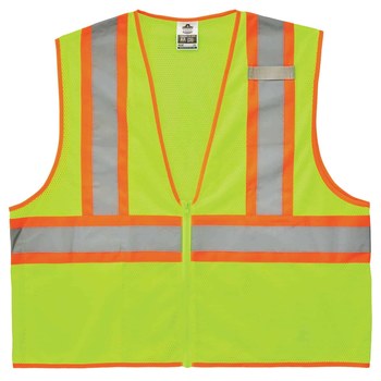 Ergodyne Glowear 8229Z Chaleco de alta visibilidad 21293 - tamaño Pequeño/Mediano - Poliéster - Lima de alta visibilidad - ANSI clase 2
