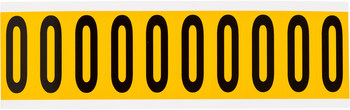 Imágen de Brady Serie 15 Negro sobre amarillo Interior/exterior Vinilo Serie 15 Número 1534-0 Etiqueta de número (Imagen principal del producto)