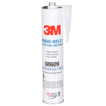 3M Window-Weld 08609 One-Part Black Urethane Adhesive - Paste 10.5 fl oz Cartridge