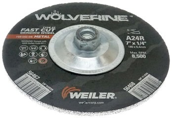Weiler Wolverine Rueda esmeriladora de superficie 56468 - 7 pulg. - Óxido de aluminio - 24 - R