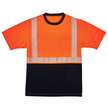 Ergodyne GloWear 8280BK Camisa de alta visibilidad 22584 - Grande - Tejido de poliéster - Naranja/Negro - ANSI clase 2