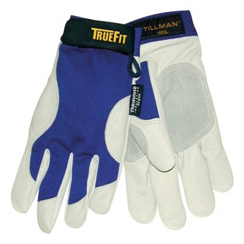 Imágen de Tillman TrueFit 3M Thinsulate 1485 Azul/Blanco 2XG Cuero/Spandex Grano Piel de cerdo Cuero/Spandex Guantes de trabajo (Imagen principal del producto)