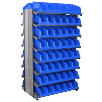 Imagen de Akro-mils APRD312 800 lb Azul/Rojo/Amarillo Gris Revestido en polvo Acero 16 ga Doble cara Bastidor fijo (Imagen principal del producto)