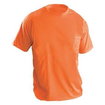 Imágen de Occunomix LUX-XSSPB Naranja Ojo de pájaro de poliéster afelpado Camisa de alta visibilidad (Imagen principal del producto)