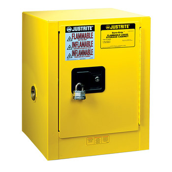 Imágen de Justrite Sure-Grip EX 4 gal Amarillo Gabinete de almacenamiento de material peligroso (Imagen principal del producto)