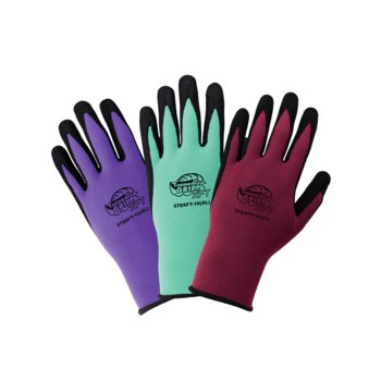 Imágen de Global Glove Tsunami Grip XFT Morado, Turquesa, Arándano 10(XL) Nailon/Spandex Guantes de uso general (Imagen principal del producto)