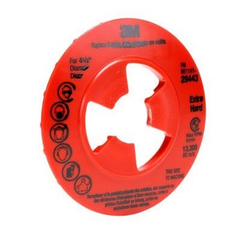 3M Rojo Placa frontal - diámetro de 5 pulg. - 60980108264