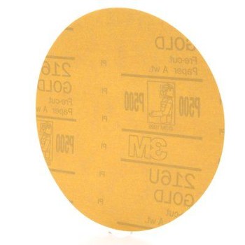 3M Hookit Recubierto Óxido de aluminio Amarillo Disco de velcro - Óxido de aluminio - 6 pulg. - P600 - 00923
