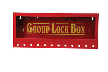 Imágen de Brady Amarillo sobre rojo Acero Caja de almacenamiento de seguridad combinado (Imagen principal del producto)