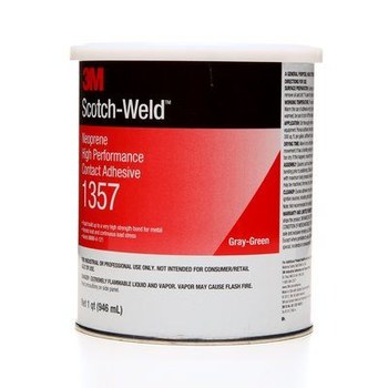 3M Scotch-Weld High Performance 1357 Adhesivo de contacto de neopreno Gris-Verde Líquido 1 qt Lata - 19892