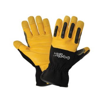 Global Glove Gripster SG2008SC Negro/Amarillo Mediano Cuero/Caucho/Spandex Piel de cabra Cuero/Caucho/Spandex Guantes de mecánico - sg2008sc md