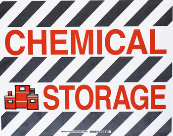 Imágen de Brady Toughstripe B-534 Poliéster Rectángulo Negro/Blanco Inglés Señal de advertencia química 104498 (Imagen principal del producto)