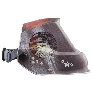 Jackson Safety Casco para soldadura 47103 - Sombra fija ADF lente - Rojo/Blanco/Azul - 62082