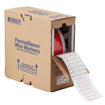 Imágen de Brady Permasleeve Blanco Termocontraíble Transferencia térmica HX-187-2-WT-4 Manga para impresora de transferencia térmica troquelada (Imagen principal del producto)