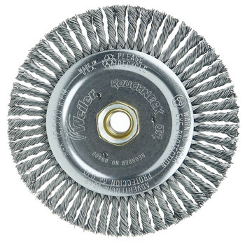 Weiler Roughneck 09400 Cepillo de rueda - Anudado - Circular trenzado Acero cerda
