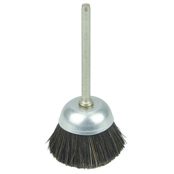 Weiler Crin Cepillo de copa - Accesorio Vástago sin rosca - Diámetro 1 pulg. - Tipo de relleno: cabello rígido - 26095