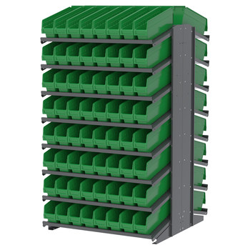 Imagen de Akro-mils APRD18048 1800 lb Verde Gris Revestido en polvo Acero 16 ga Doble cara Bastidor fijo (Imagen principal del producto)