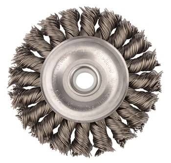 Weiler 08024 Cepillo de rueda - Anudado - Torsión estándar Acero cerda