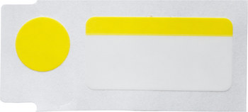 Brady THT-250-494-YL Etiquetas imprimibles de transferencia térmica - 1 pulg. x 0.5 pulg. - Poliéster - Blanco/amarillo - B-494