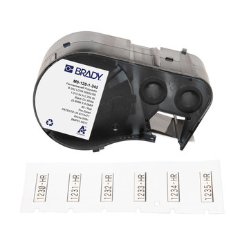 Imágen de Brady PermaSleeve Negro sobre blanco Ignífugo, termorretráctil Transferencia térmica M5-125-1-342 Etiquetas termorretráctiles (Imagen principal del producto)