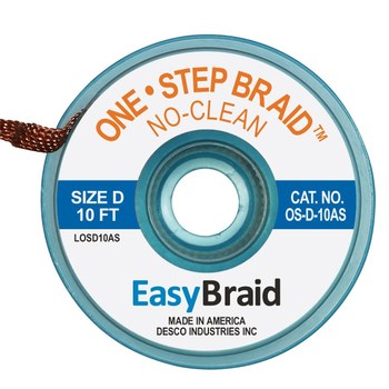 EasyBraid OS-D-10AS Trenza Desoldadora - 0.100 pulg. x 10 pies - easybraid os-d-10as