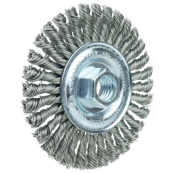 Weiler Wolverine 36218 Cepillo de rueda - Anudado - Circular trenzado Acero cerda
