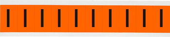 Imágen de Brady Negro sobre naranja Interior/exterior Vinilo Carta 6560-I Etiqueta en forma de letra (Imagen principal del producto)