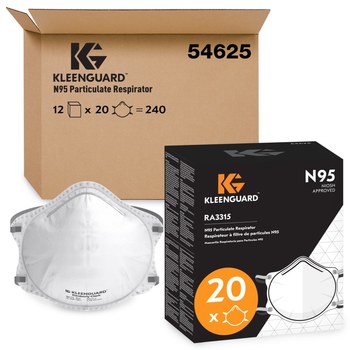 Kimberly-Clark KleenGuard 3300, RA3315 N95 Copa moldeada Respirador de partículas 54625 - tamaño Estándar - Blanco