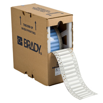 Imágen de Brady Permasleeve Blanco Termocontraíble, Autoextinguible Transferencia térmica PS-187-2-WT-S Manga para impresora de transferencia térmica troquelada (Imagen principal del producto)